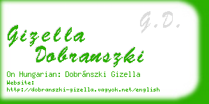 gizella dobranszki business card